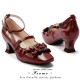 Iris Corolla Frame Square Heel Shoes(Reservation/8 Colours/Full Payment Without Shipping)